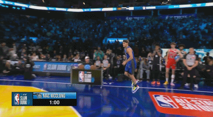 动图预警??近10年满分扣篮？麦克朗霸屏 拉文&戈登世纪大战